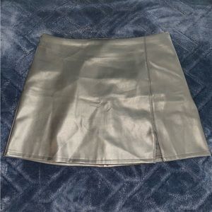 Hollister Black leather skirt